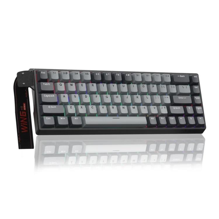 Teclado Gamer AULA WIN68HE Pro White Black Magnético 8000Hz / ingles 1
