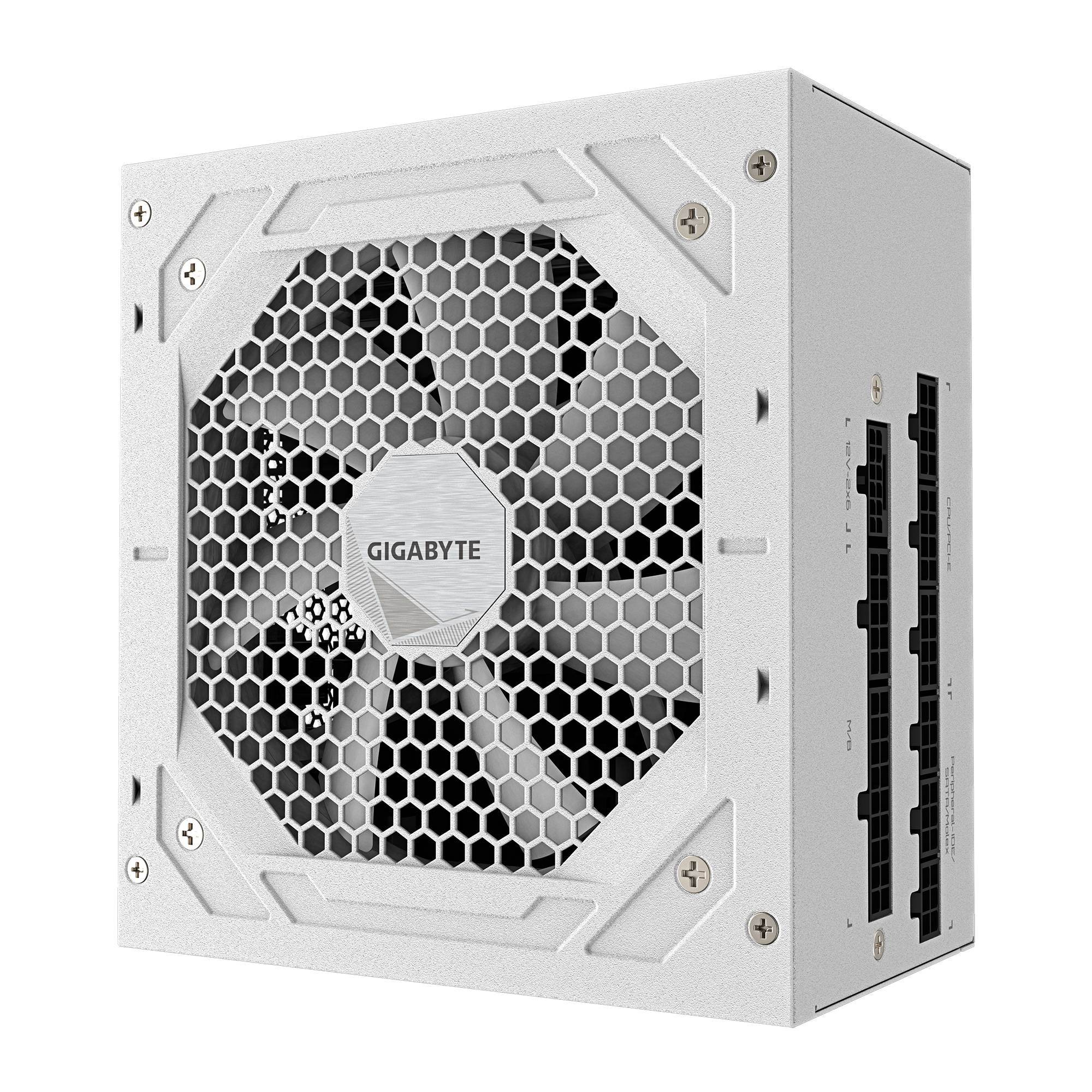 Fuente de Poder Gigabyte UD850GM PG5 V2 ICE 850W 80 Plus Gold Full Modular PCIe 5.1 Blanca 1