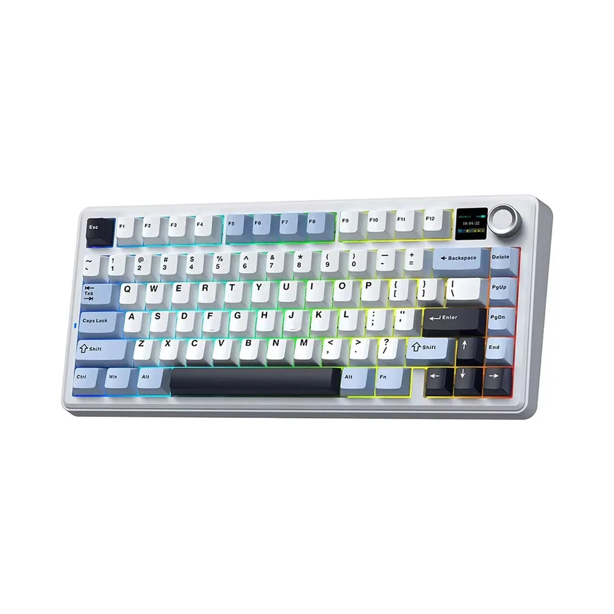 Teclado Mecánico AULA F75 MAX Glacier Blue RGB Wireless – Switch Reaper / ingles 2