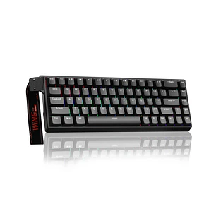 Teclado Aula Win66 He SW magnético 60% Gamer Rgb cableado color negro