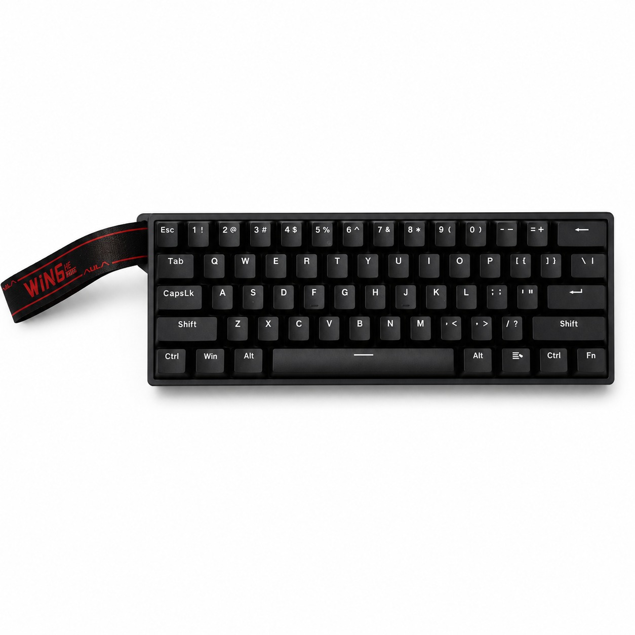 Teclado Aula Win60 He SW magnético 60% Gamer Rgb cableado color negro / ingles 1