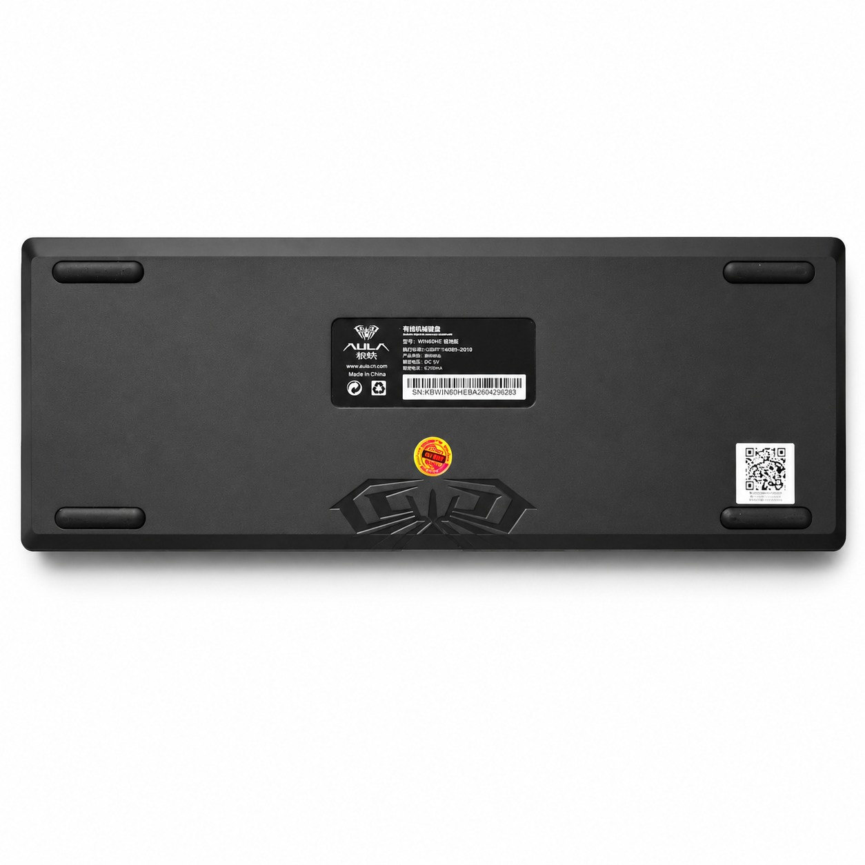 Teclado Aula Win60 He SW magnético 60% Gamer Rgb cableado color negro / ingles 2