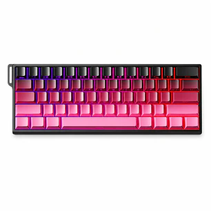 Teclado magnético Aula Win60 He 60% Gamer Rgb cableado color Blackberry Pink 