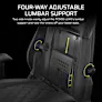 Silla Gamer Corsair TC500 LUXE Frost White Reclinable 160° 5