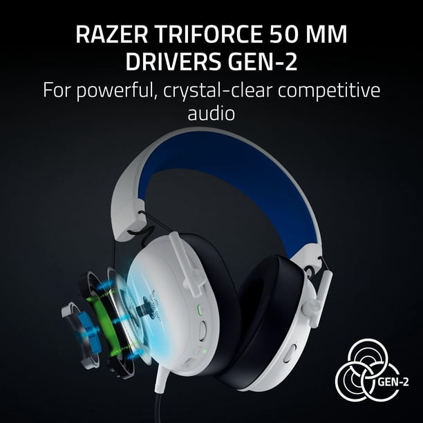 Audífonos Gamer Razer BlackShark V3 X HyperSpeed Wireless PS5 White 6