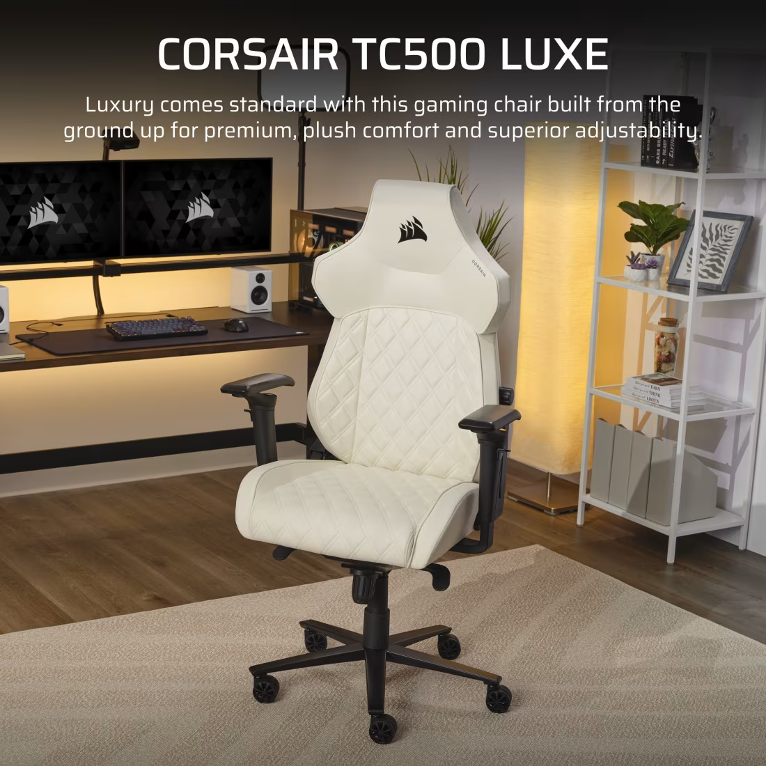 Silla Gamer Corsair TC500 LUXE Frost White Reclinable 160° 4
