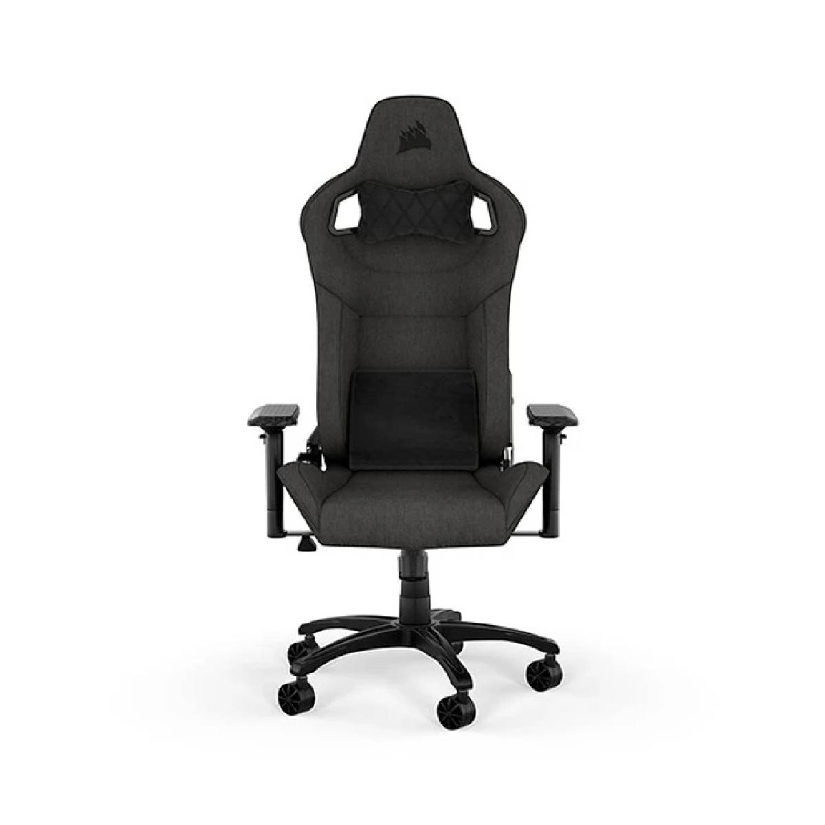Silla Gamer Corsair T3 RUSH Fabric 2023 Carbón – Tela Transpirable, Soporte Lumbar Memory Foam y Reclinación Ajustable 1