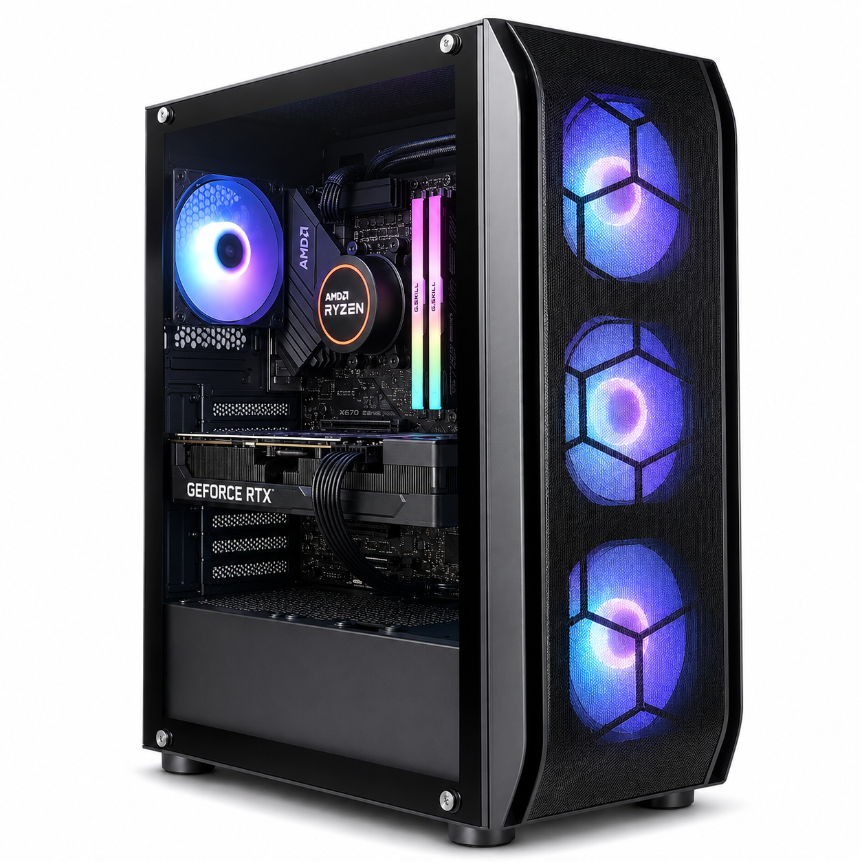 PC Gamer Esgaming Ryzen 5 5500 + RTX 5050 8GB | 16GB RGB | 1TB NVMe | WiFi | FreeDOS 1