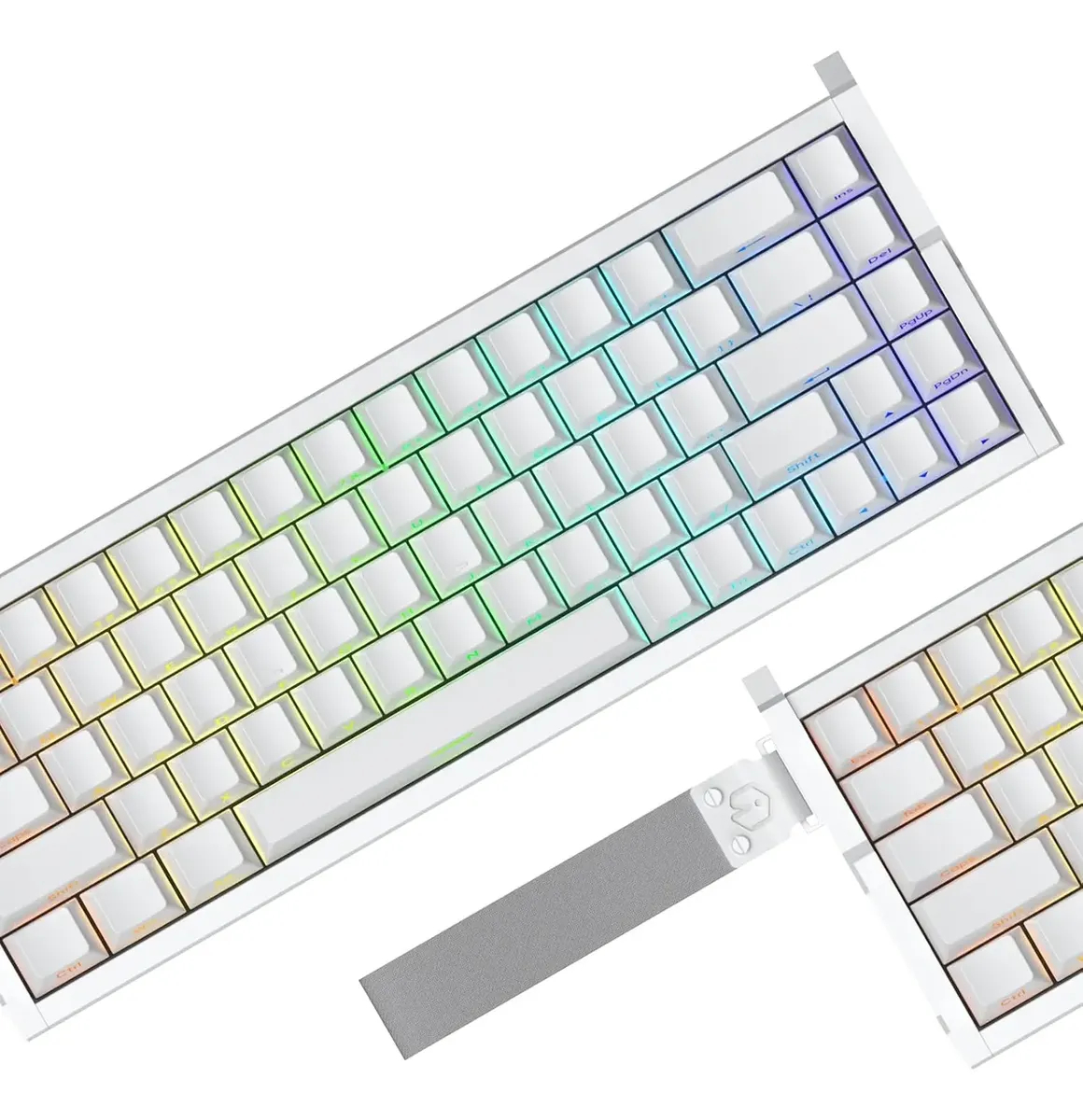 Teclado Gamer IROK MG68 MAX TRI MODE Magnético 65%  BLANCO 10