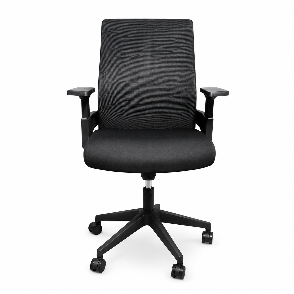 Silla de Oficina Penguin Clio OFBK001 Black – Respaldo de Malla, Altura Ajustable y Soporte de 120 kg 1