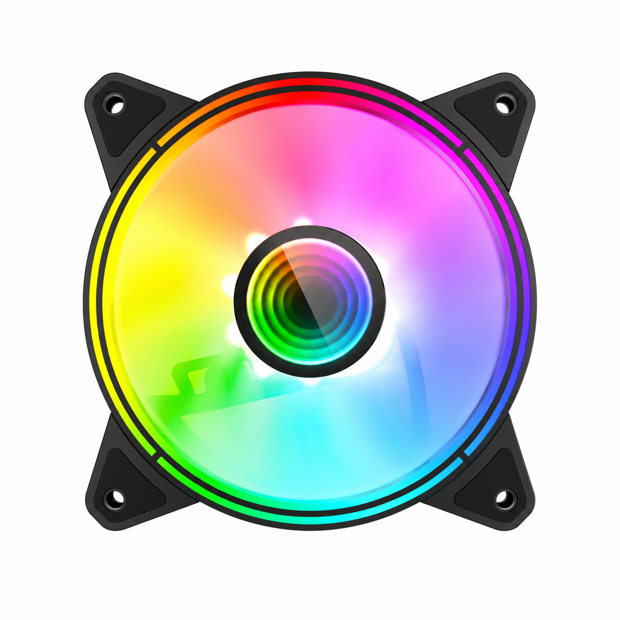 Ventilador GameMax FN-12RAINBOW-Q-INFINITY 120mm ARGB Infinity 1400 RPM Black 1