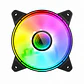 Ventilador GameMax FN-12RAINBOW-Q-INFINITY 120mm ARGB Infinity 1400 RPM Black - Miniatura 1