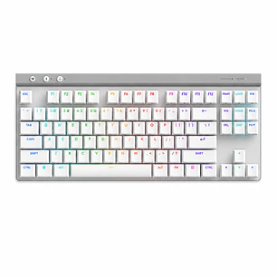 Teclado Mecánico Logitech G515 LIGHTSPEED TKL 80% Wireless RGB GL Tactile – White