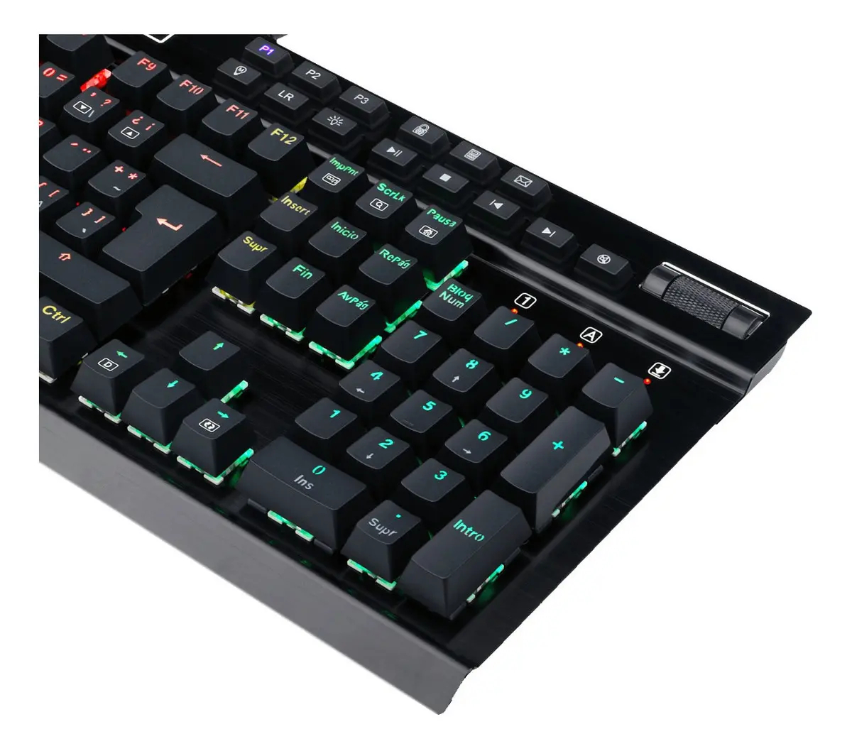 Teclado Mecánico Redragon Yama K550 Español (ES) Switch Purple RGB 12 Macros y Reposamuñecas 3