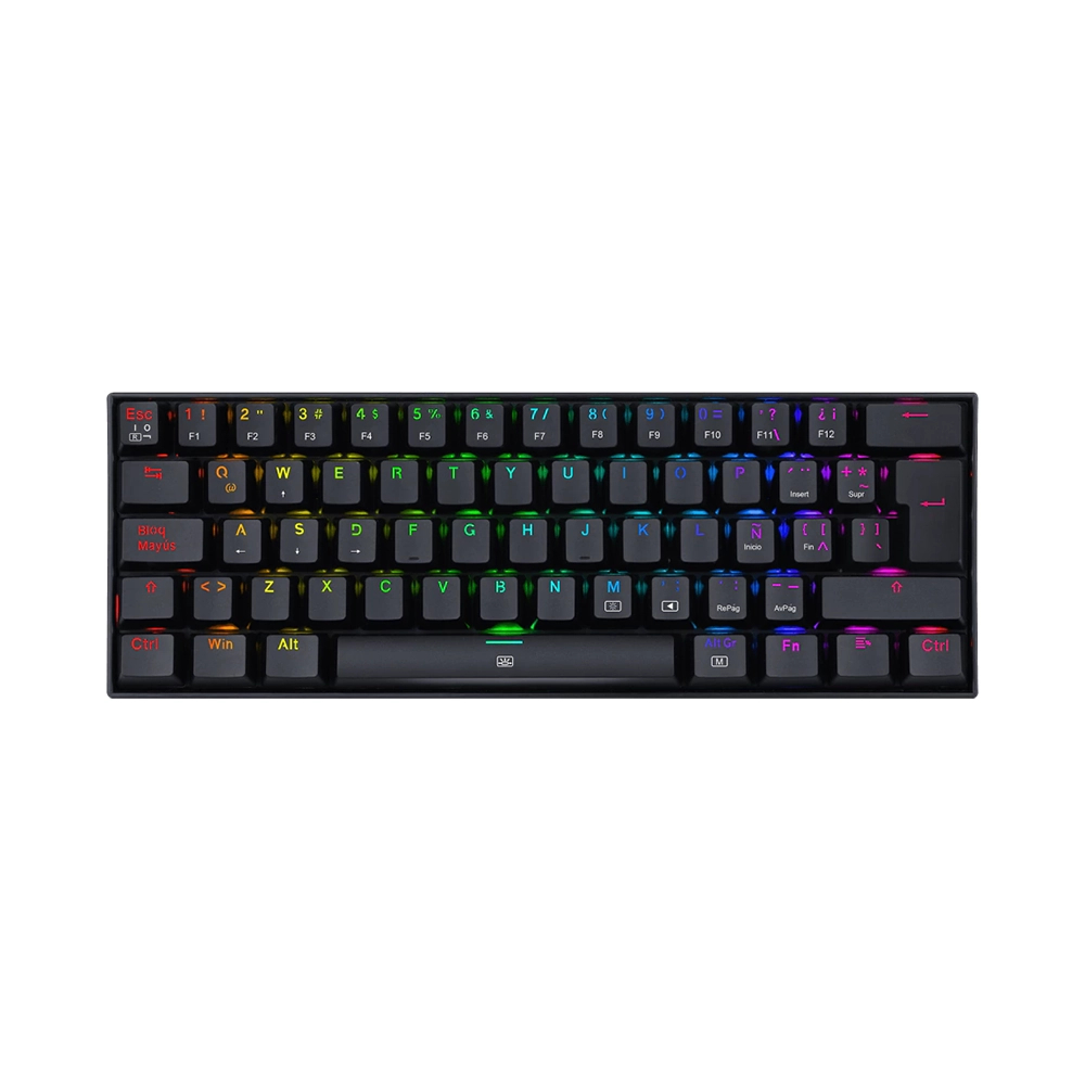 Teclado Mecánico Redragon Dragonborn K630 60% Español Switch Brown Negro 1