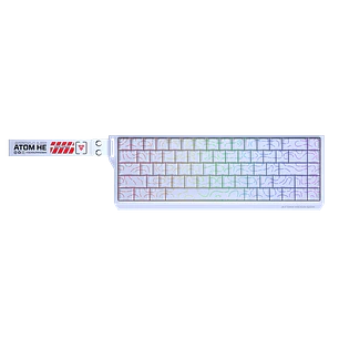 Teclado Magnético Inalámbrico Fantech ATOM HE68 PRO MK922 Topo White 68 Teclas RGB 8K – Hall Effect 0,01 mm