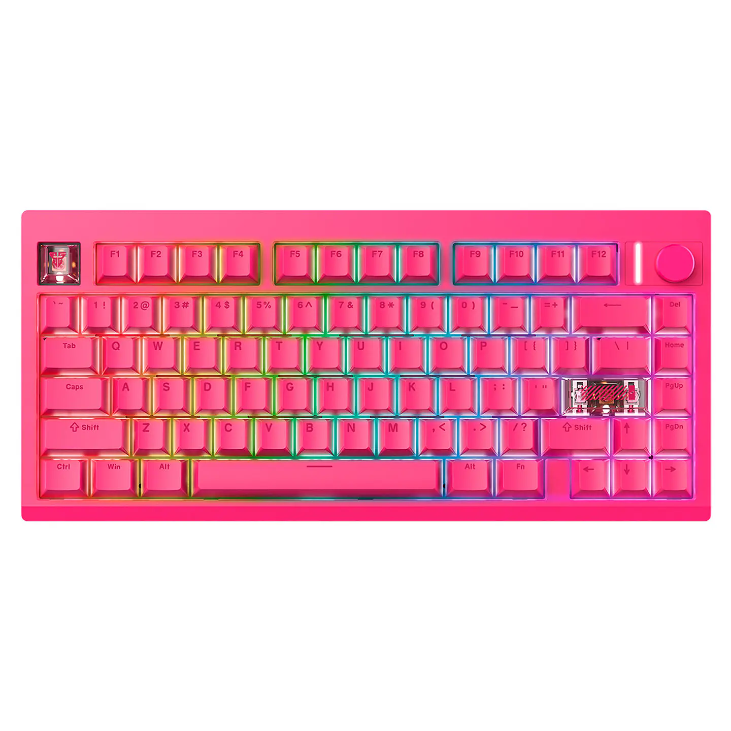 Teclado Mecánico Inalámbrico Fantech MAXFIT8 MK921 80% QMK/VIA Rosa – Triple Conexión sw brown 1