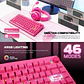 Teclado Mecánico Inalámbrico Fantech MAXFIT8 MK921 80% QMK/VIA Rosa – Triple Conexión sw brown - Miniatura 5
