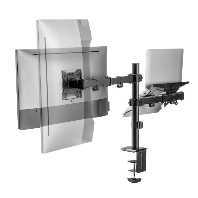 Soporte Articulado 2 en 1 Redragon Twin RDSM66-C024 para Monitor 17”–32” y Notebook 10”–15,6” 4
