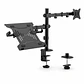 Soporte Articulado 2 en 1 Redragon Twin RDSM66-C024 para Monitor 17”–32” y Notebook 10”–15,6” - Miniatura 2