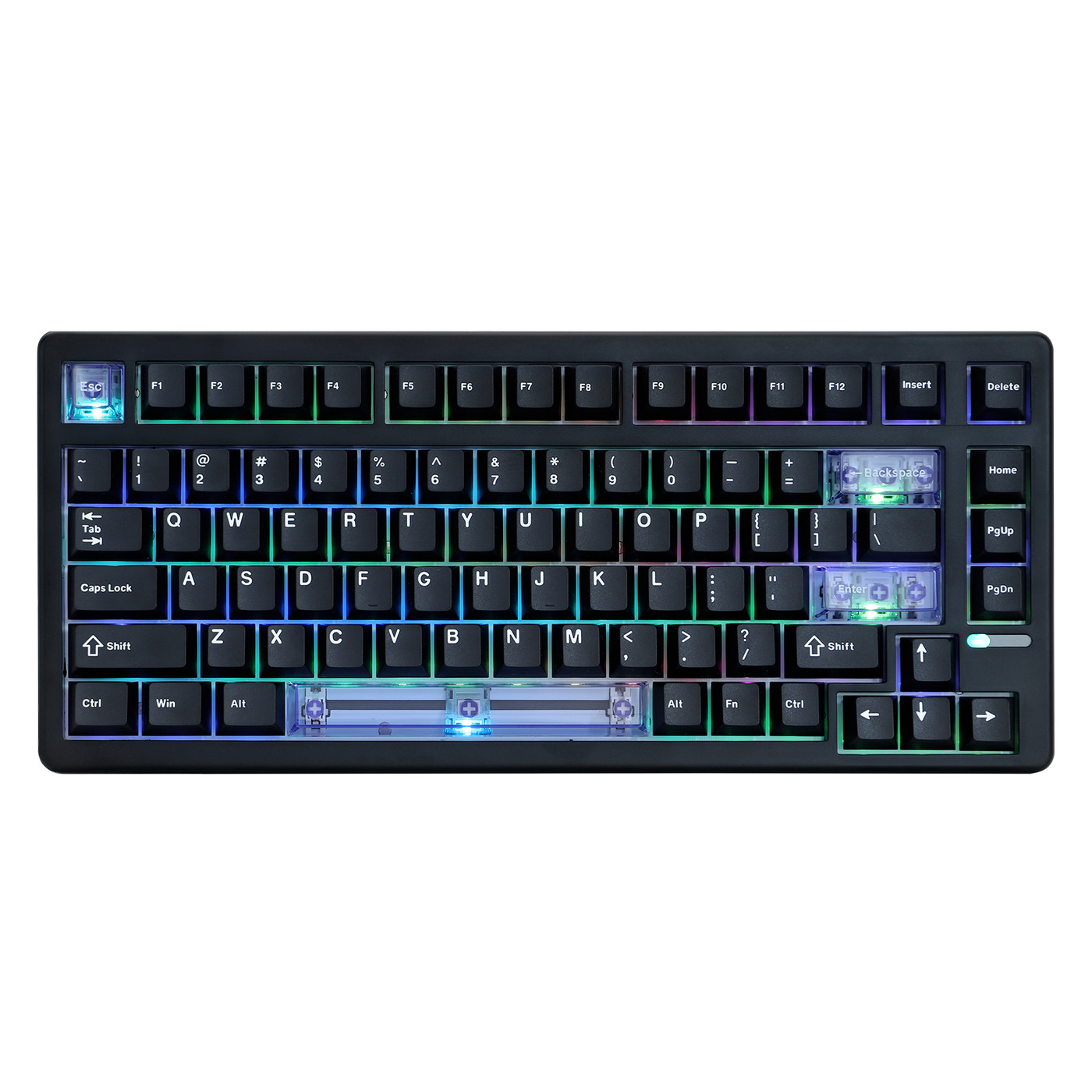 Teclado Magnético Epomaker HE80 Black 75% Hall Effect 8000Hz Tri-Mode RGB 1