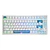 Teclado Magnético Epomaker HE80 White 75% Hall Effect 8000Hz wired RGB