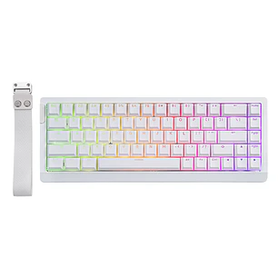 Teclado Magnético Epomaker HE68 Lite White 65% Hall Effect 8000Hz RGB USB-C
