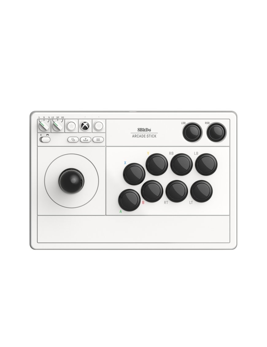 Arcade Stick 8BitDo para Xbox White Inalámbrico 2.4 GHz USB-C para Xbox Series X|S, Xbox One y PC 1