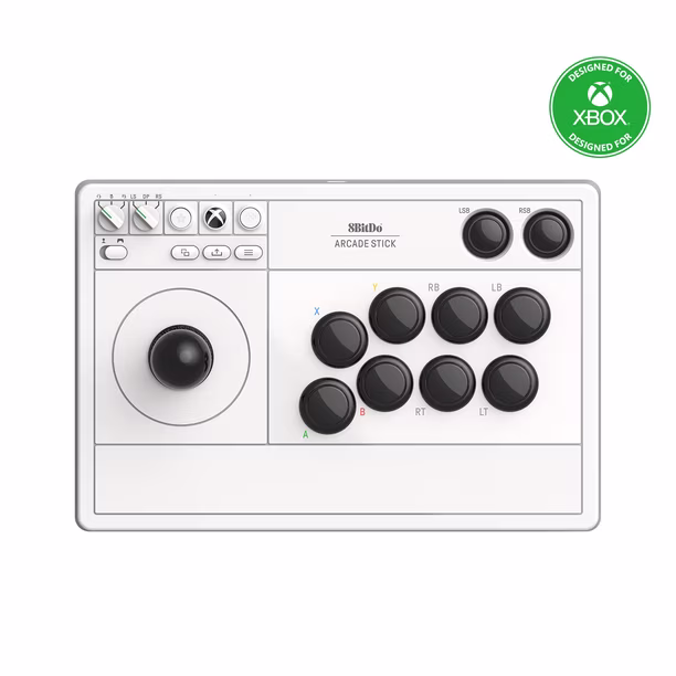 Arcade Stick inalámbrica 8BitDo para Xbox White Inalámbrico 2.4 GHz USB-C para Xbox Series X|S, Xbox One y PC 2