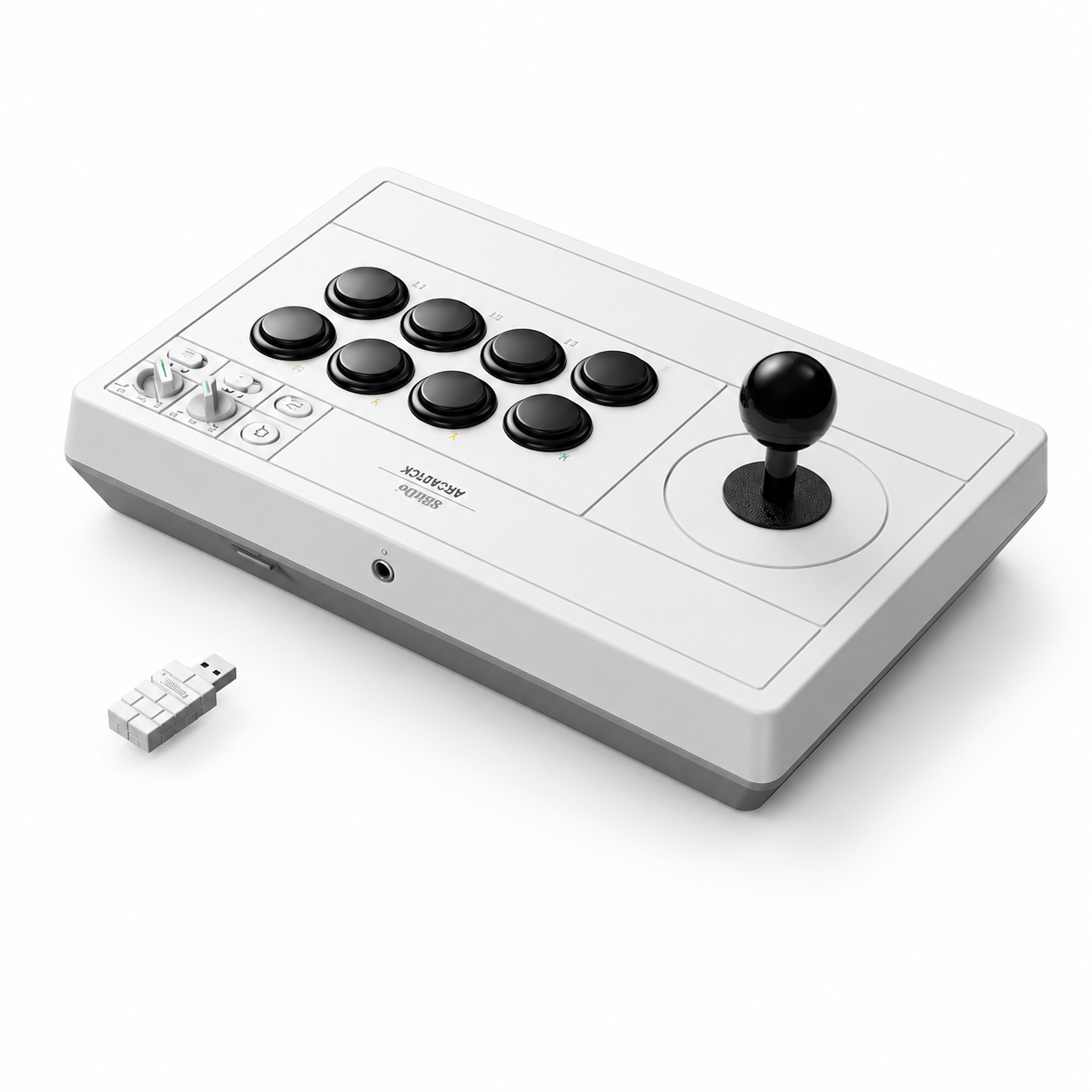 Arcade Stick inalámbrica 8BitDo para Xbox White Inalámbrico 2.4 GHz USB-C para Xbox Series X|S, Xbox One y PC 4