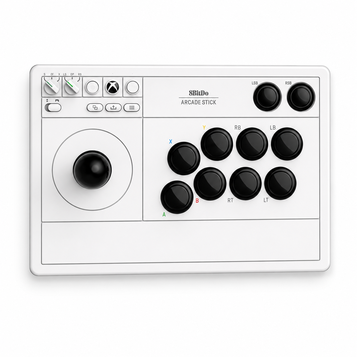 Arcade Stick inalámbrica 8BitDo para Xbox White Inalámbrico 2.4 GHz USB-C para Xbox Series X|S, Xbox One y PC 1