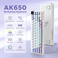 Teclado Mecánico AJAZZ AK650 White/Blue/purple 65% Dream Weaving Switch Tri-Mode RGB - Miniatura 4