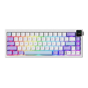 Teclado Mecánico AJAZZ AK650 White/Blue/purple 65% Dream Weaving Switch Tri-Mode RGB