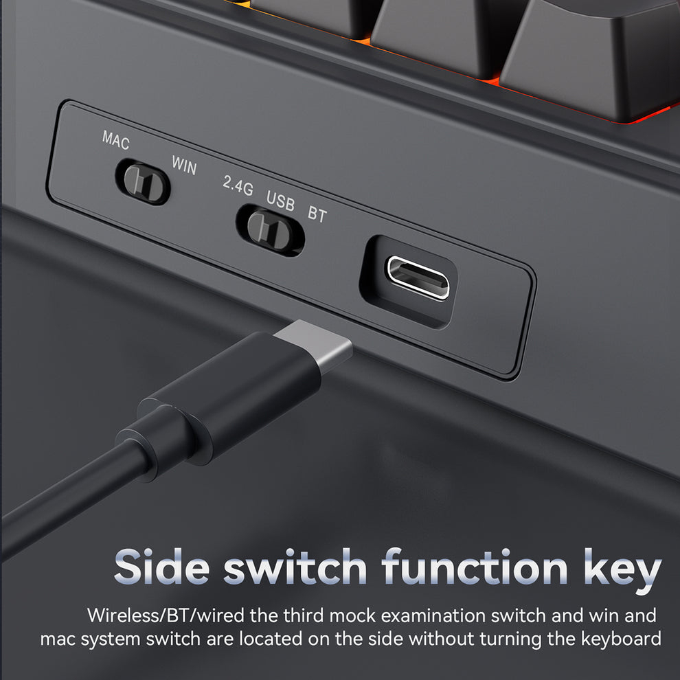 Teclado Mecánico AJAZZ AK980 V2 98% Inglés (US) Maillard Switch Tri-Mode RGB Black/Grey/Yellow 3