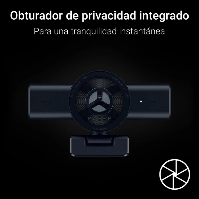 Webcam Razer Kiyo V2 X Black 1440p 60FPS Autofocus Micrófono Estéreo USB 6