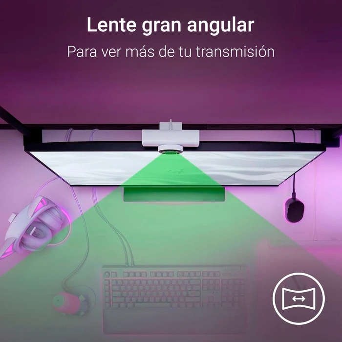 Webcam Razer Kiyo V2 X White 1440p 60FPS Autofocus Micrófono Estéreo USB 4
