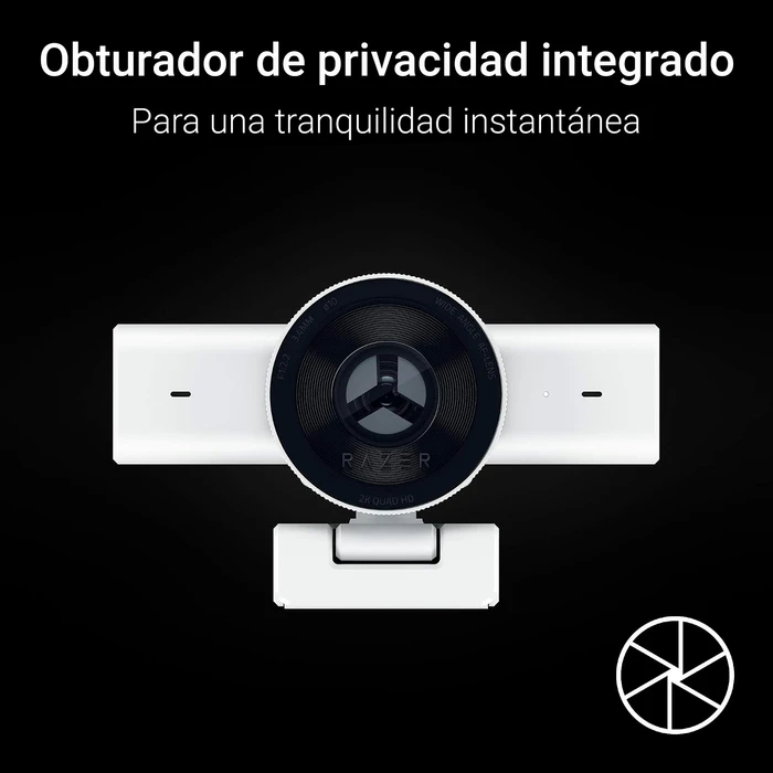 Webcam Razer Kiyo V2 X White 1440p 60FPS Autofocus Micrófono Estéreo USB 5
