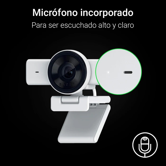 Webcam Razer Kiyo V2 X White 1440p 60FPS Autofocus Micrófono Estéreo USB 6