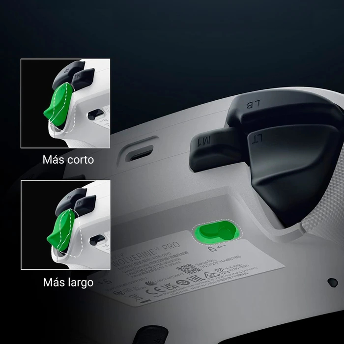 Control Inalámbrico Razer Wolverine V3 Pro White para Xbox Series X|S, Xbox One y PC – Hall Effect, HyperSpeed  6