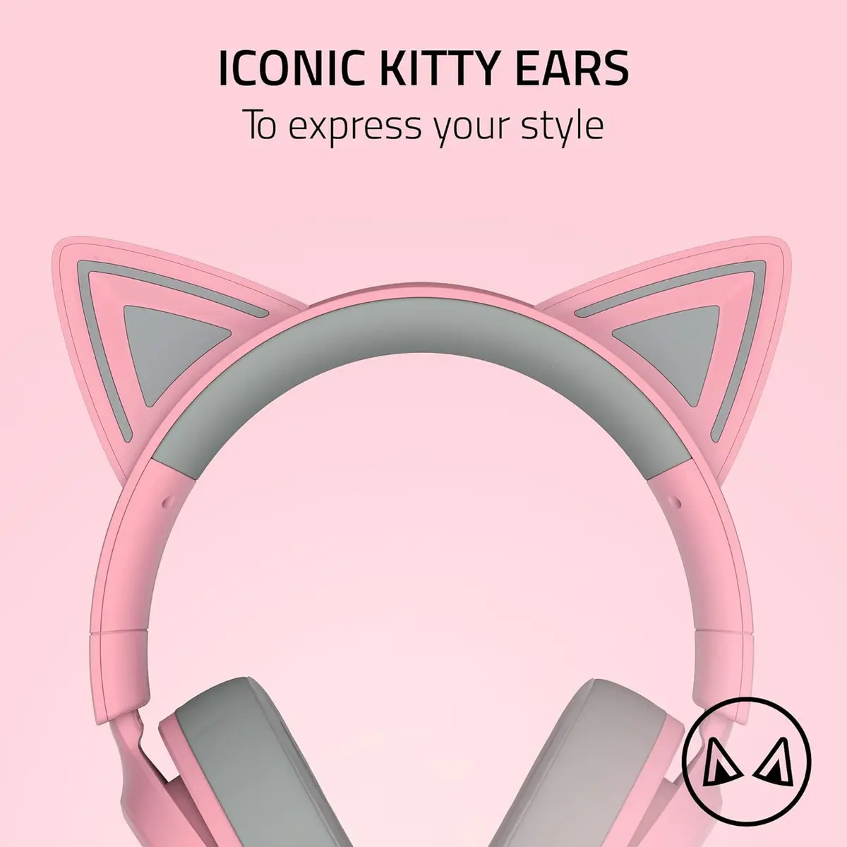 Audífonos Gamer Razer Kraken Kitty V3 X Quartz 7.1 RGB 3.5mm para PC, PS5, Xbox y Switch 7
