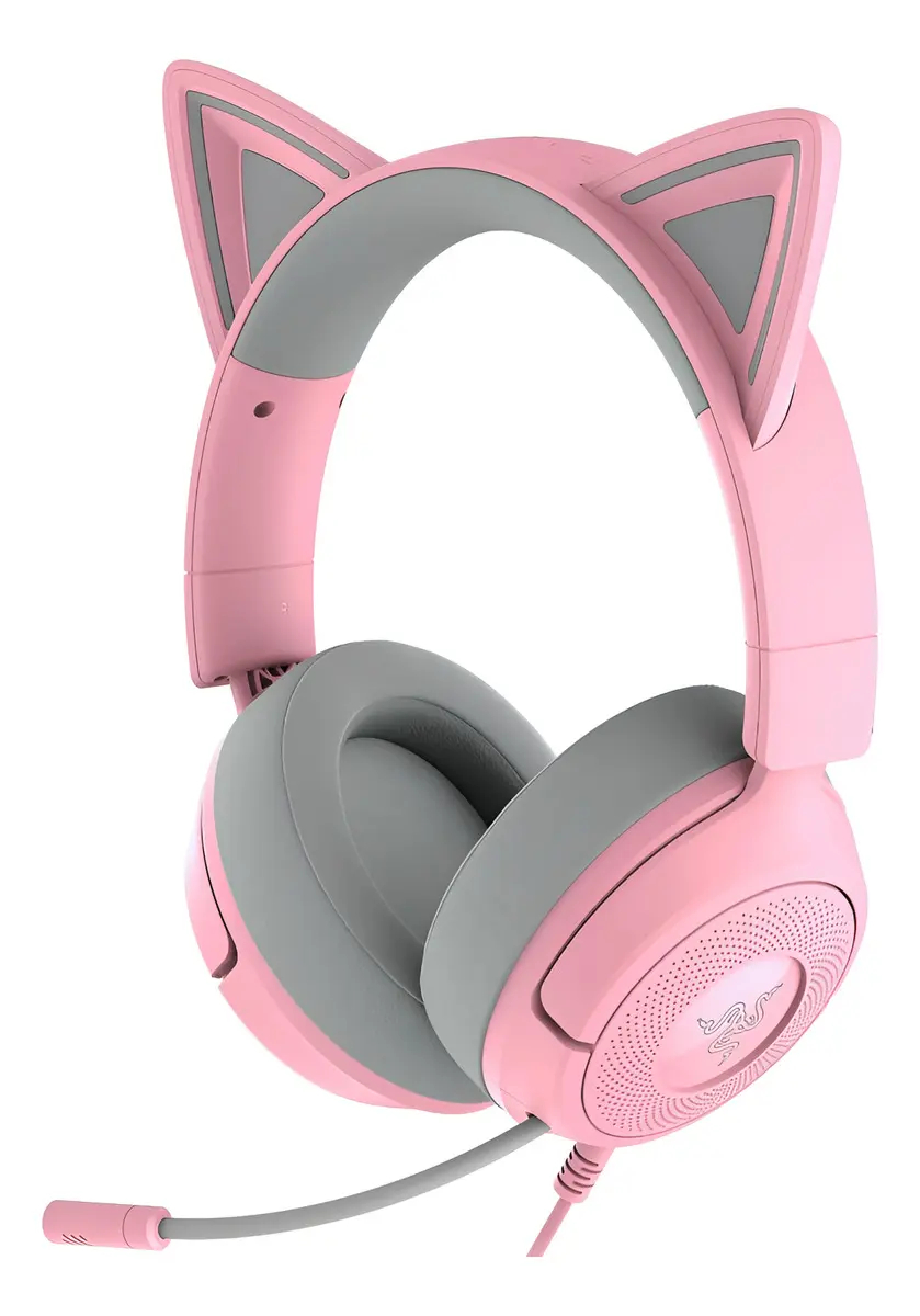 Audífonos Gamer Razer Kraken Kitty V3 X Quartz 7.1 RGB 3.5mm para PC, PS5, Xbox y Switch 1