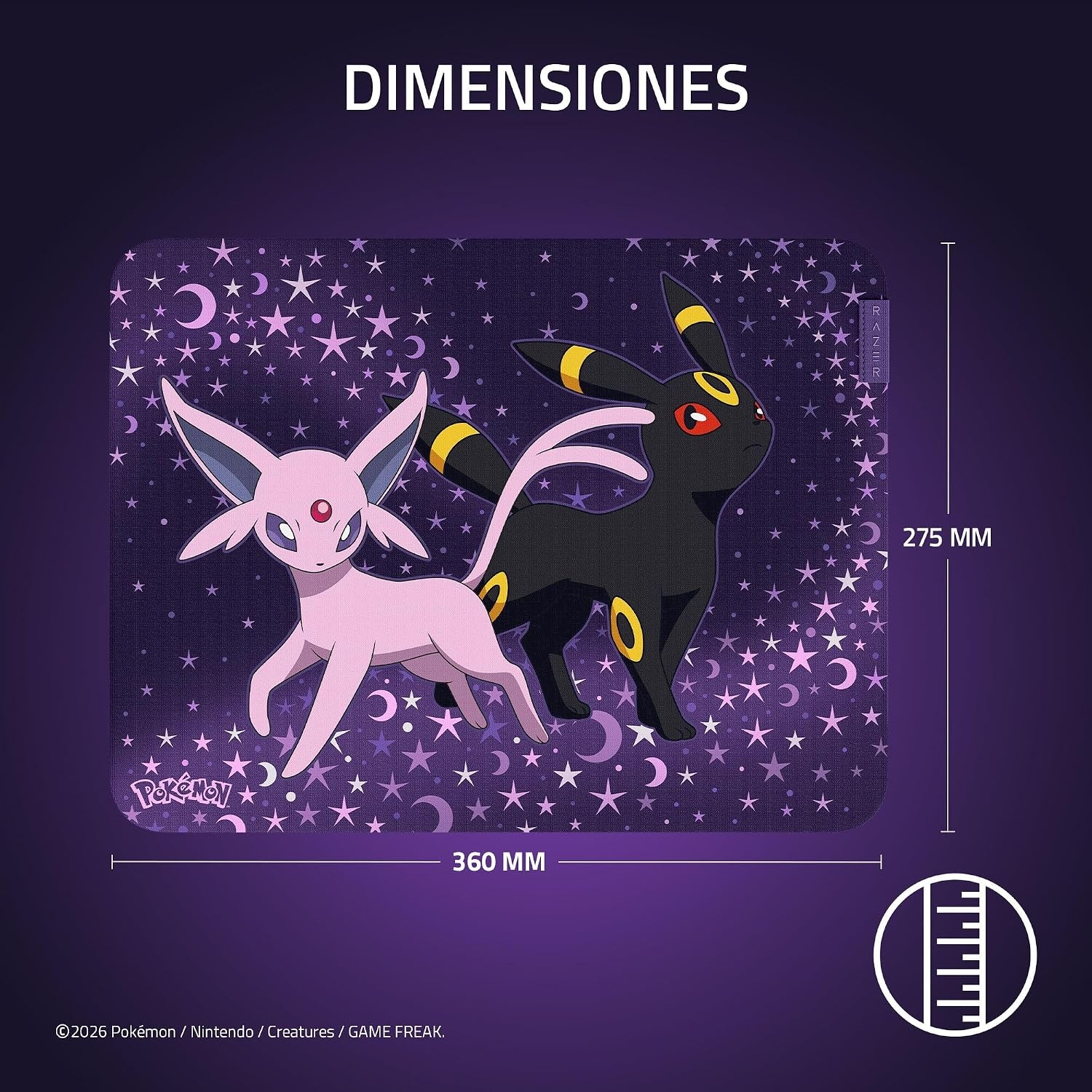 mousepad Razer Gigantus V2 Medium – Espeon & Umbreon Edition 3