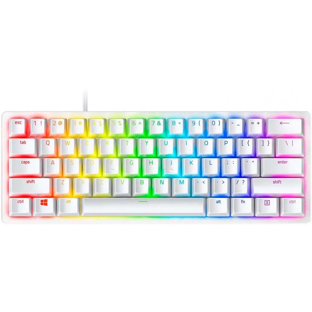Teclado Gamer Razer Huntsman Mini Mercury Edition 60% Linear optical Red Switch Inglés US 1