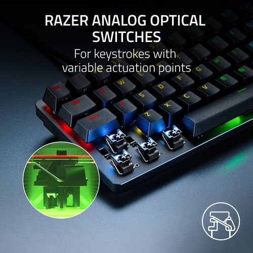 Teclado Gamer Razer Huntsman Mini Black 60% Linear Red Switch Inglés US 2