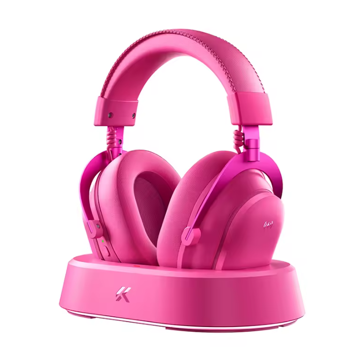 Audífonos Gamer MCHOSE V9 Turbo+ Wireless RGB 7.1 Berry red con Base de Carga – Compatible con PC, PS4, PS5, Switch y Móviles 1