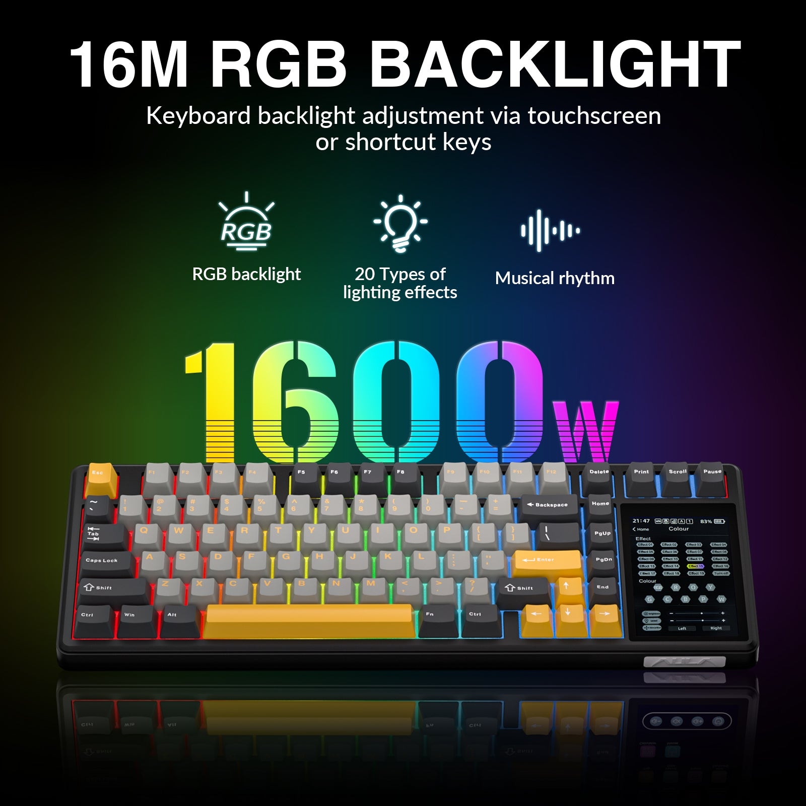 Teclado Mecánico AULA L99 pantalla tactil 3,98