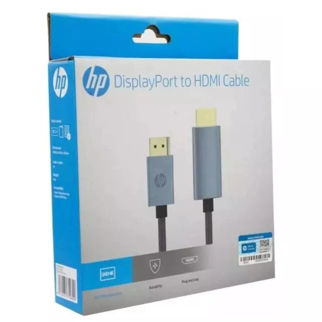 Cable HP DHC-DP03-03M DisplayPort a HDMI 3 Metros 4K Negro 1