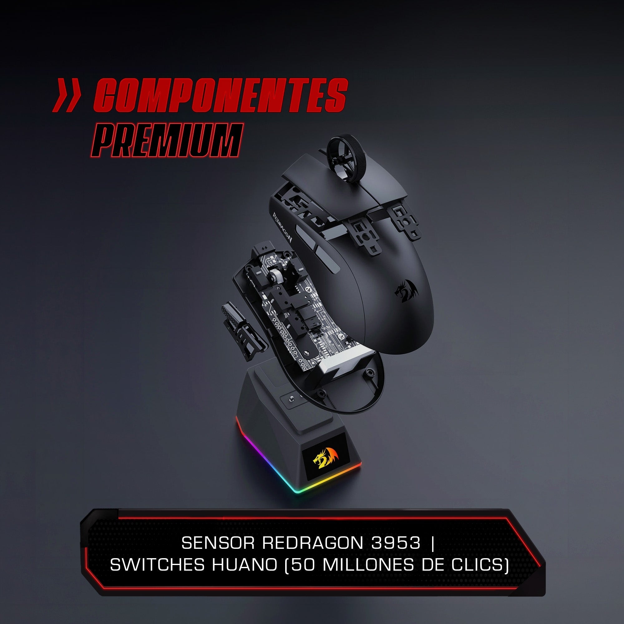 Mouse Gamer Redragon K1NG M999 ULT Wireless PixArt PAW3953 45.000 DPI 55g 6