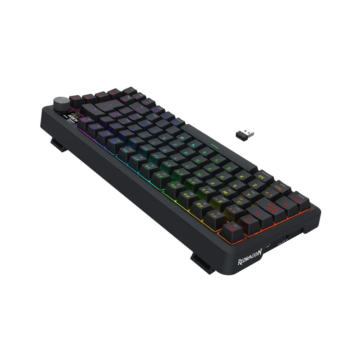 Teclado Mecánico Redragon UCAL LCD Pro K724RGB-PRO SP 75% SWITCH Yolk Linear Wireless Español 4