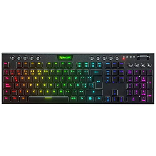 Teclado Mecánico Gamer Redragon Horus K619W RGB Low Profile Red Switch Español 